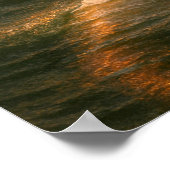 Mermaid Looking At Sailing Ship At Sunset Poster (Hoek)