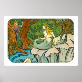 Mermaid Lorelei en Prince Enchanted Poster