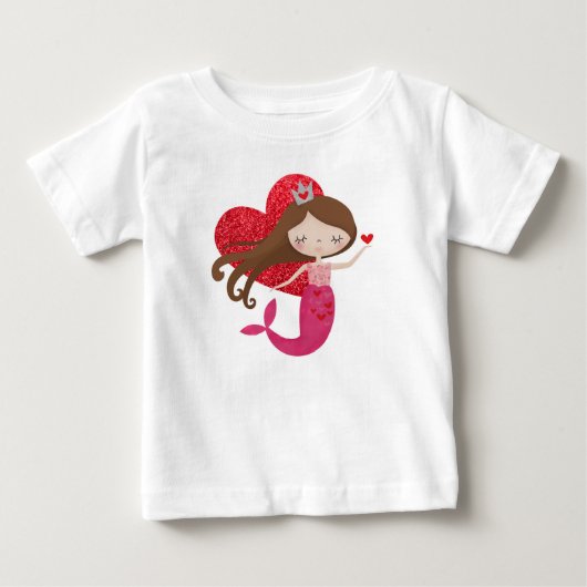 Mermaid love shirt voor meisjes (Voorkant)