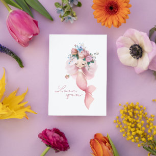 Mermaid Love You Wenskaart Kaart