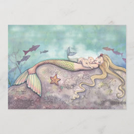 Mermaid Lullaby Baby Shower Uitnodigingen