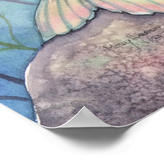 Mermaid Lullaby Moeder en Baby Poster (Hoek)