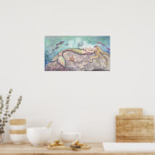 Mermaid Lullaby Moeder en Baby Poster (Keuken)