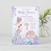 Mermaid Ma Baby Shower-uitvindingen Kaart (Staand voorkant)