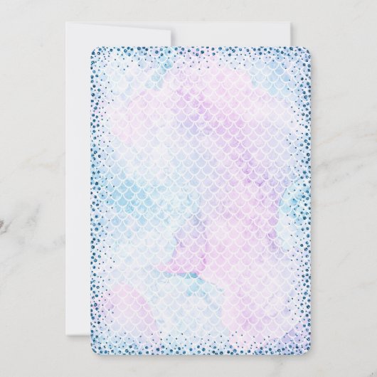 Mermaid Ma Baby Shower-uitvindingen Kaart (Achterkant)