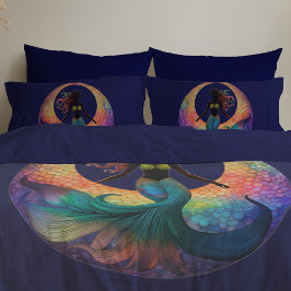 Mermaid Maan Godin Silhouet | Diepe Zee Kust Kussensloop