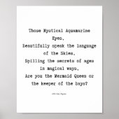 Mermaid Magic Poem Poster (Voorkant)