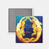 Mermaid Magnet met citaat van Rumi (Voorkant / Achterkant)