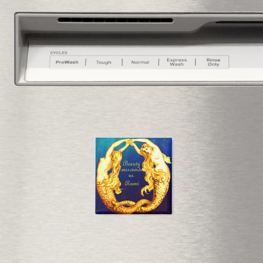 Mermaid Magnet met citaat van Rumi (Insitu (Vaatwasser))