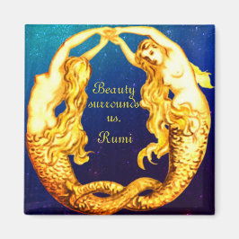 Mermaid Magnet met citaat van Rumi