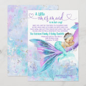 Mermaid Mail Baby shower Kaart (Voorkant / Achterkant)