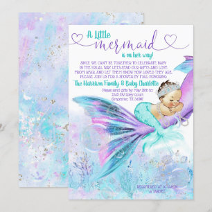 Mermaid Mail Baby shower Kaart