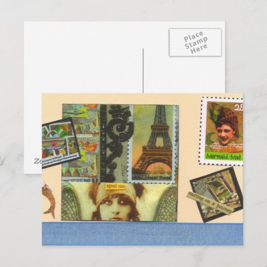 Mermaid Mail Briefkaart (Voorkant / Achterkant)