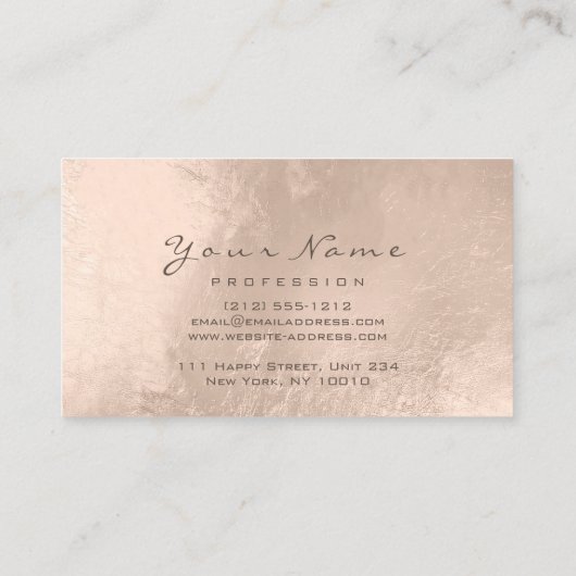 Mermaid Makeup Lashes Hairdresser Ivory Roos Visitekaartje (Achterkant)