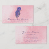 Mermaid Makeup Lashes Hairdresser Pink Paars Visitekaartje (Voorkant / Achterkant)