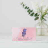 Mermaid Makeup Lashes Hairdresser Pink Paars Visitekaartje (Staand voorkant)
