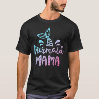 Mermaid Mama Funny Women Mam Family Matting T-shirt