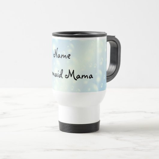 Mermaid Mama ontwerpt Travel Mug. Reisbeker (Voorkant rechts)