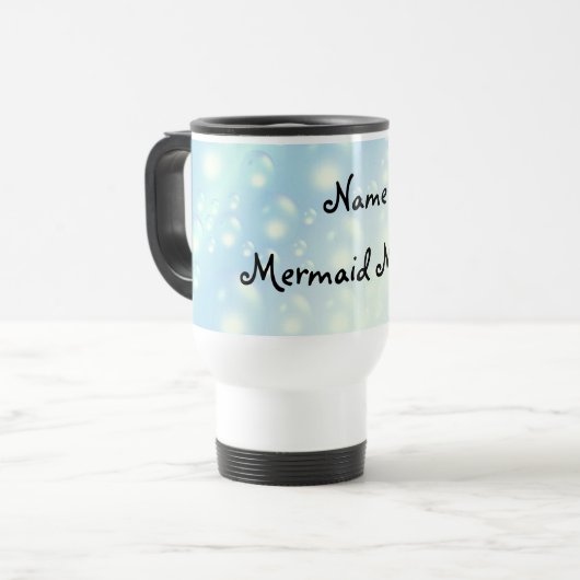 Mermaid Mama ontwerpt Travel Mug. Reisbeker (Voorkant links)