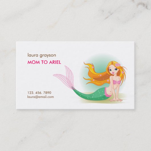 Mermaid mammie Calling Card Contactkaartje (Voorkant)
