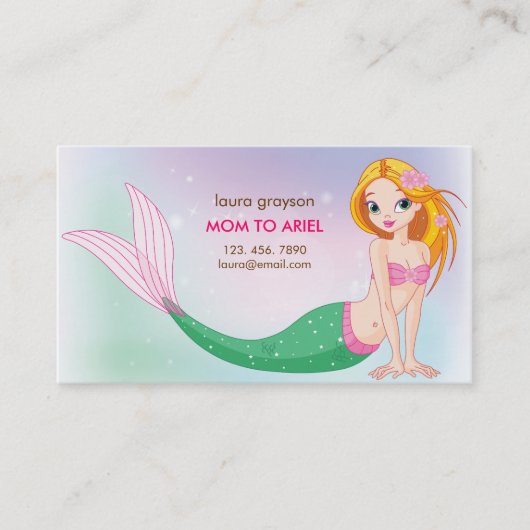 Mermaid mammie Calling Card Contactkaartje (Voorkant)