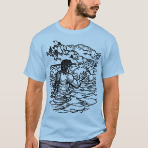 Mermaid Man Merman in water Fantasy sprookje Art T-shirt