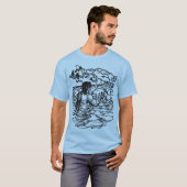Mermaid Man Merman in water Fantasy sprookje Art T-shirt (Voorkant volledig)
