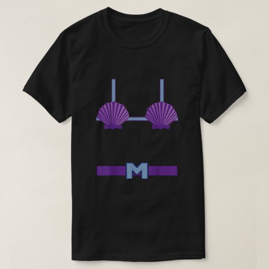 Mermaid Man Woman Costume Shell Bikini T-shirt (Design voorkant)