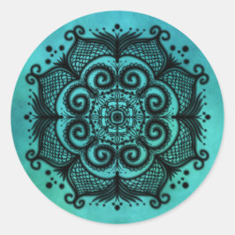 Mermaid Mandala Ronde Sticker