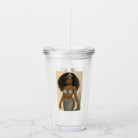 Mermaid Manifestatie Acryl Tumbler Acryl Drinkbeker (Voorkant)
