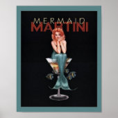Mermaid Martini Poster (Voorkant)