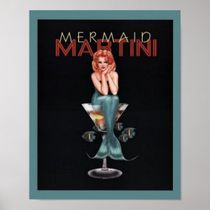 Mermaid Martini Poster