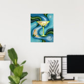 Mermaid Martini Poster (Thuiskantoor)