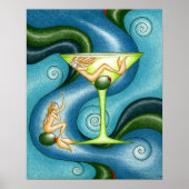 Mermaid Martini Poster (Voorkant)