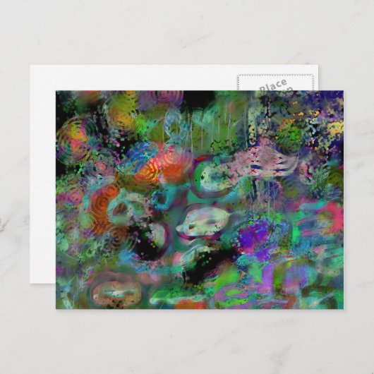 mermaid masquerade briefkaart (Voorkant / Achterkant)