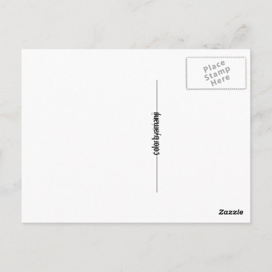 mermaid masquerade briefkaart (Achterkant)