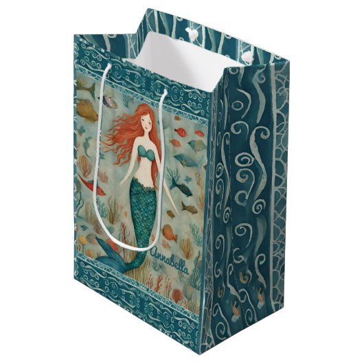 Mermaid Medium Cadeauzakje (Voorkant Gekanteld)