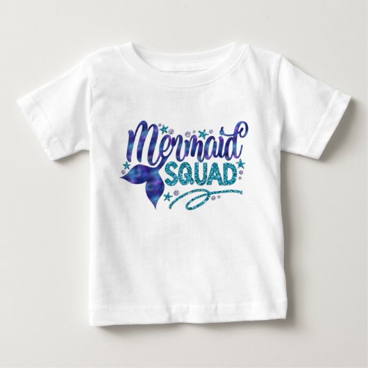 Mermaid - "Mermaid Squad" - Blauwgroen Faux Glitte (Voorkant)