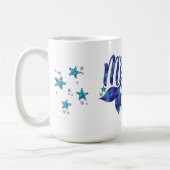 Mermaid - "Mermaid Squad" - Blauwgroen Faux Glitte Koffiemok (Links)