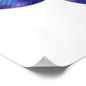 Mermaid - "Mermaid Squad" - Blauwgroen Faux Glitte Poster (Hoek)