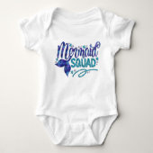 Mermaid - "Mermaid Squad" - Blauwgroen Faux Glitte Romper (Voorkant)
