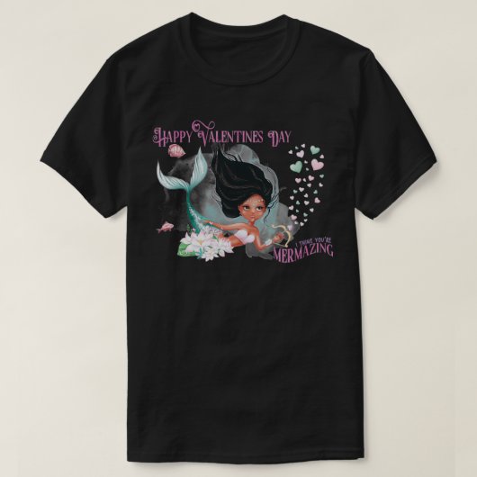 Mermaid Mermaid Valentijn Happy Valentines Day I t T-shirt (Design voorkant)