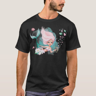 Mermaid Mermaid Valentijn schattig roze haar zeeme T-shirt