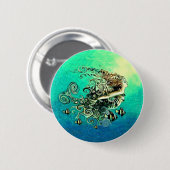 Mermaid Mermaids Fantasy Myth Button (Voorkant /achterkant)