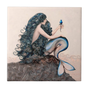 Mermaid Mermaids Fantasy Myth Tile Tegeltje