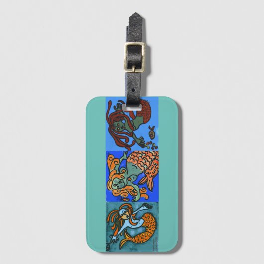 Mermaid & Mermen Bagagelabel (Voorkant (verticaal))