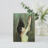 Mermaid message in a fles Briefkaart (Staand voorkant)