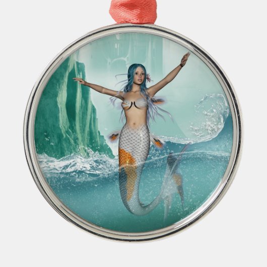 Mermaid Metalen Ornament (Voorkant)