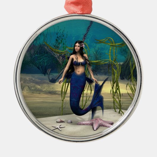 Mermaid Metalen Ornament (Voorkant)