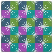 MERMAID - Mid Century Modern op Retro Checkerboard